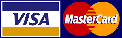 We accept Visa and Mastercard